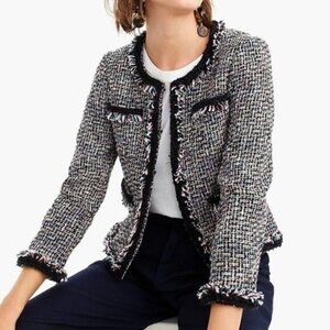 J. Crew Lady Tweed Jacket Multi Color Size 14 NWT